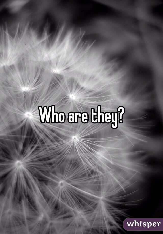 Who are they? 