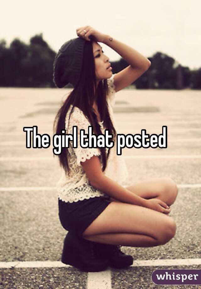 The girl that posted 