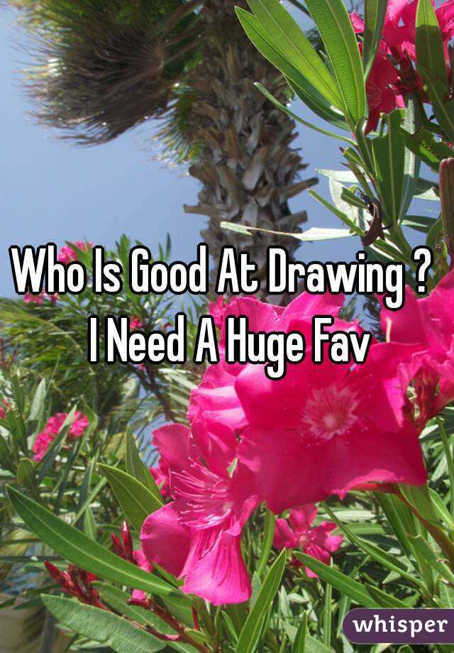 Who Is Good At Drawing ?  I Need A Huge Fav