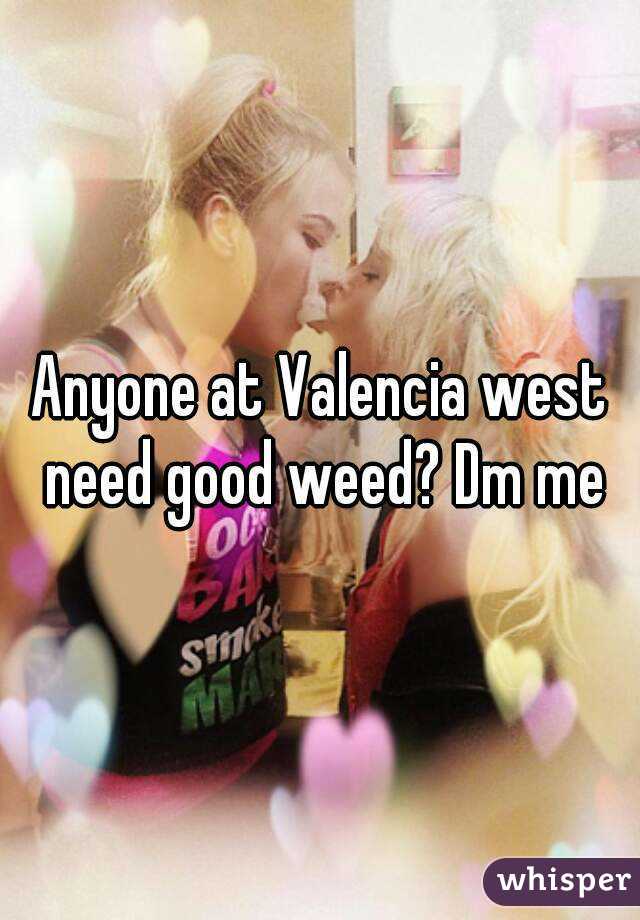 Anyone at Valencia west need good weed? Dm me