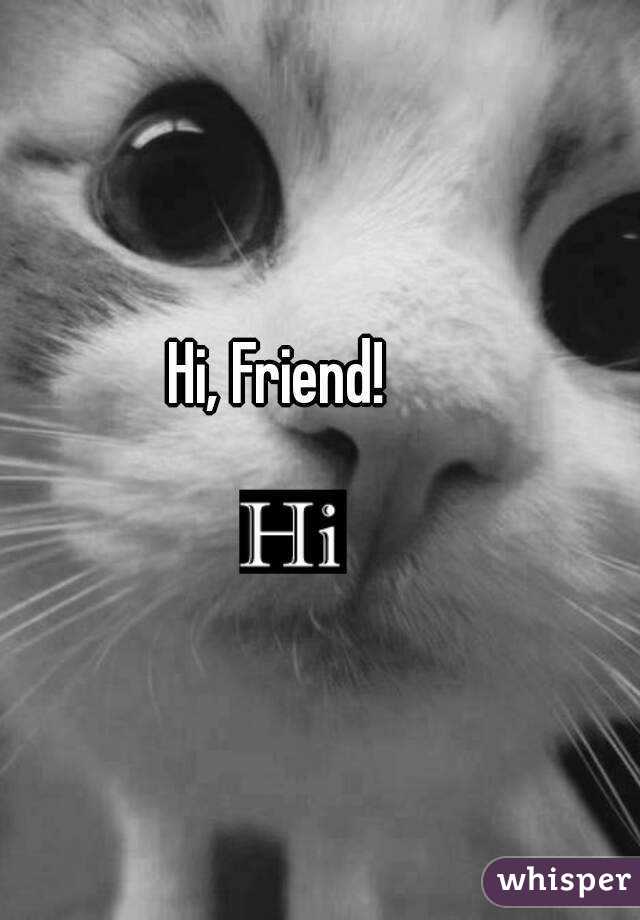 Hi, Friend!