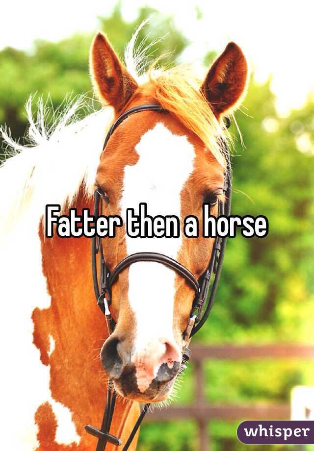 Fatter then a horse
