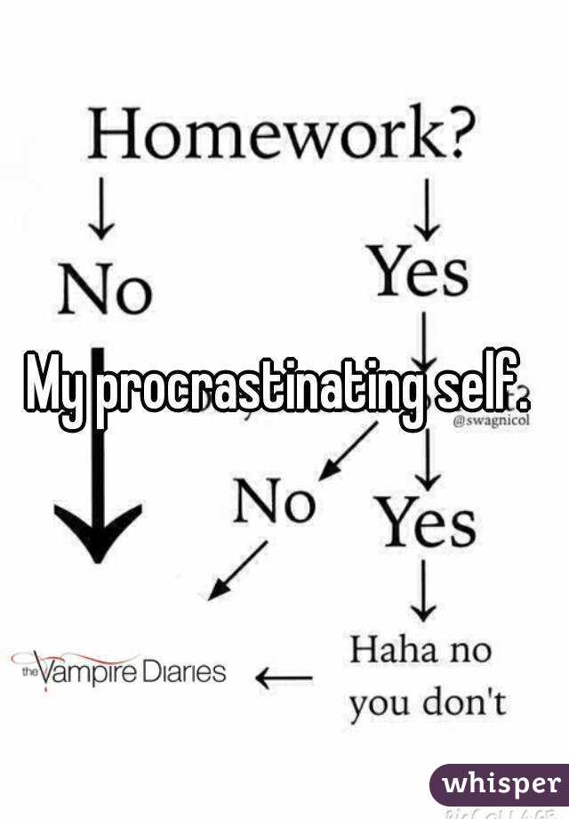 My procrastinating self. 