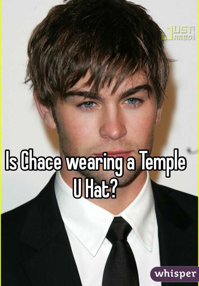 Is Chace wearing a Temple U Hat? 
