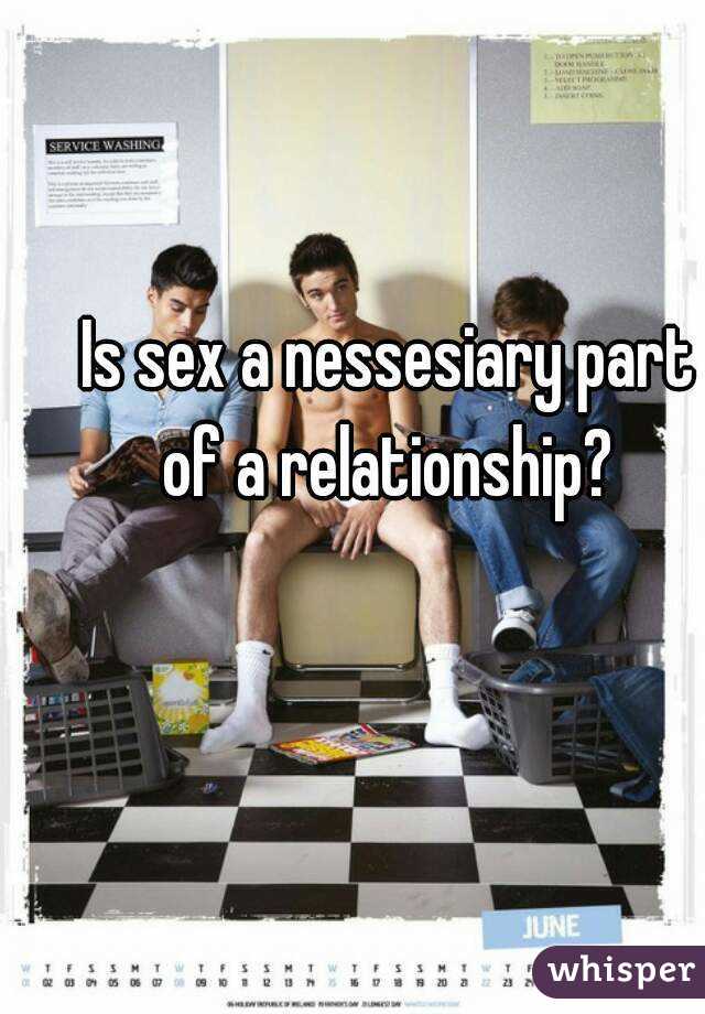  Is sex a nessesiary part of a relationship?