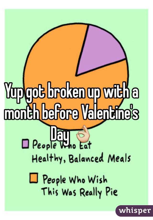 Yup got broken up with a month before Valentine's Day 👌 