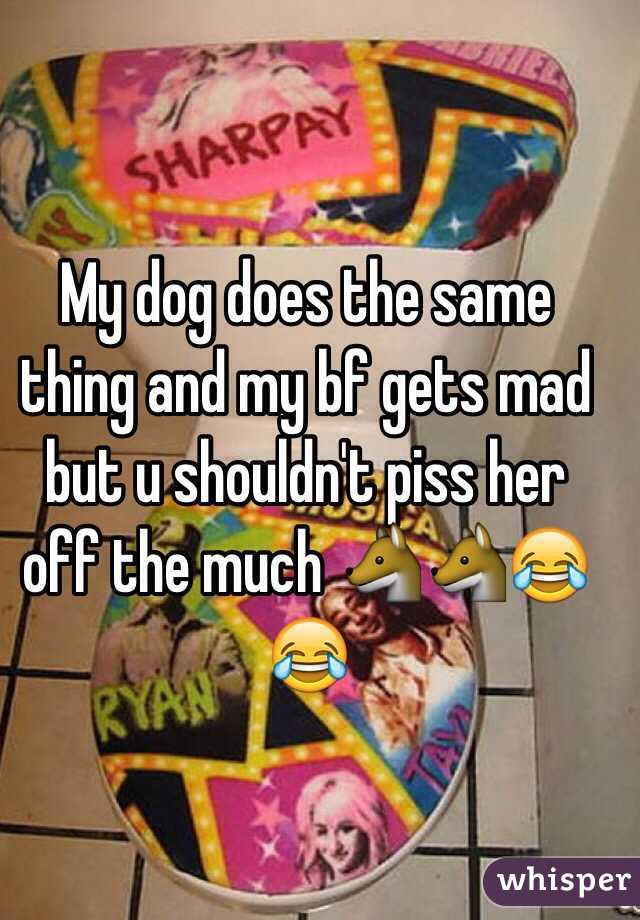 My dog does the same thing and my bf gets mad but u shouldn't piss her off the much 🐺🐺😂😂