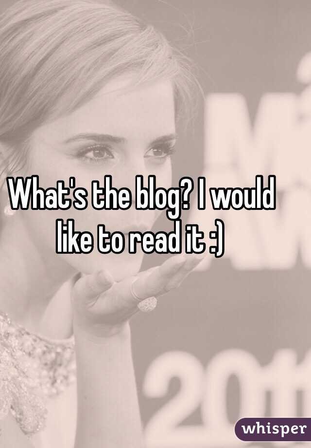 What's the blog? I would like to read it :)