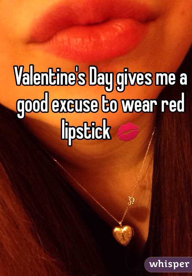 Valentine's Day gives me a good excuse to wear red lipstick ðŸ’‹