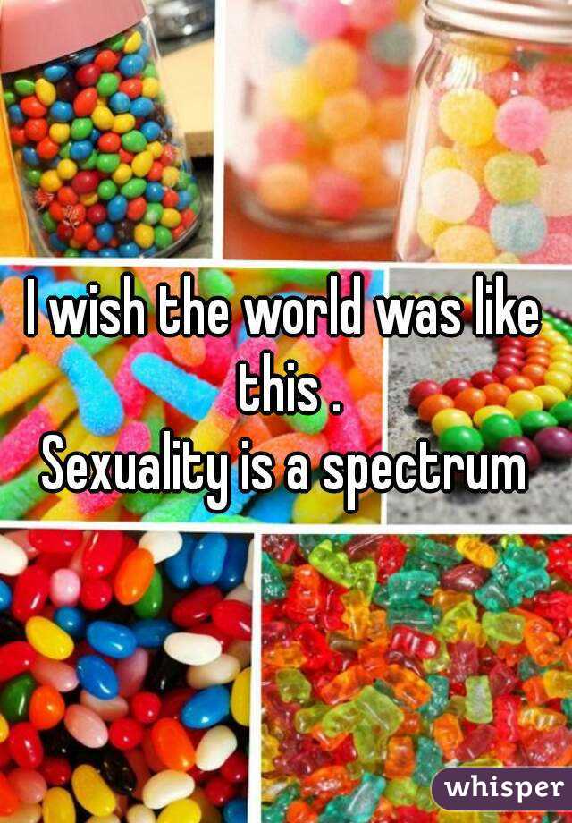 I wish the world was like this .
Sexuality is a spectrum