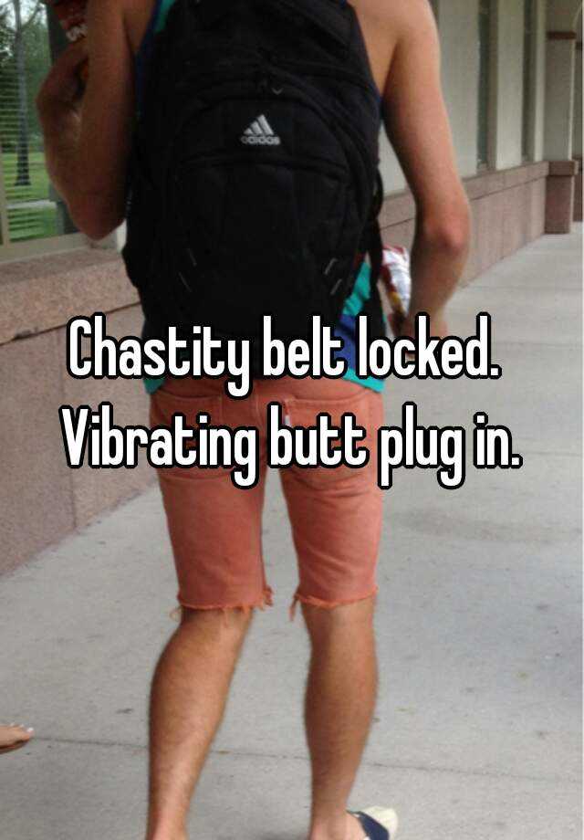 Chastity Belt Locked Vibrating Butt Plug