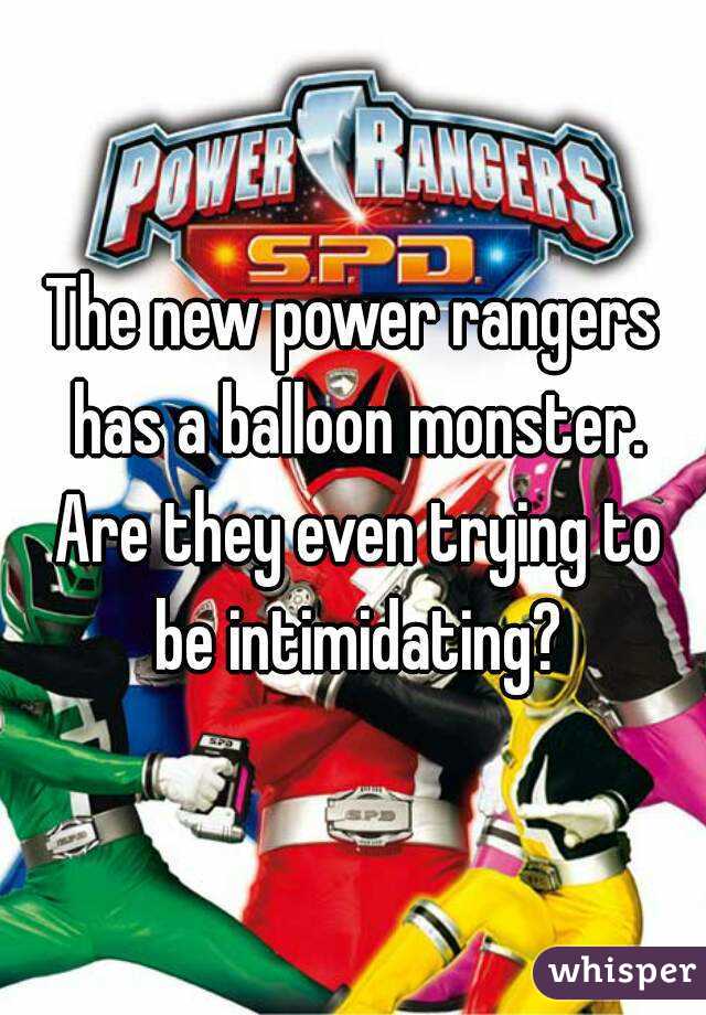 The new power rangers has a balloon monster. Are they even trying to be intimidating?