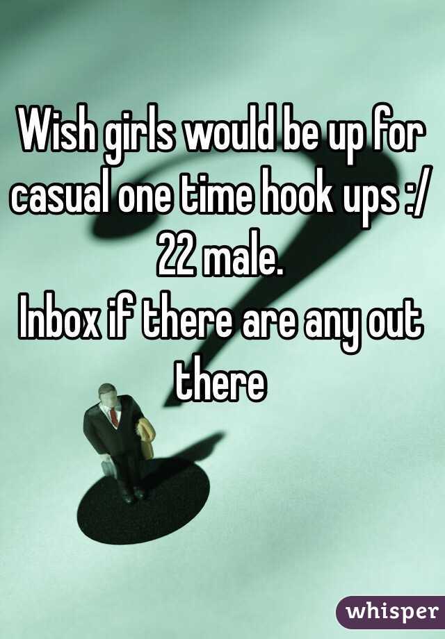Wish girls would be up for casual one time hook ups :/ 
22 male. 
Inbox if there are any out there 