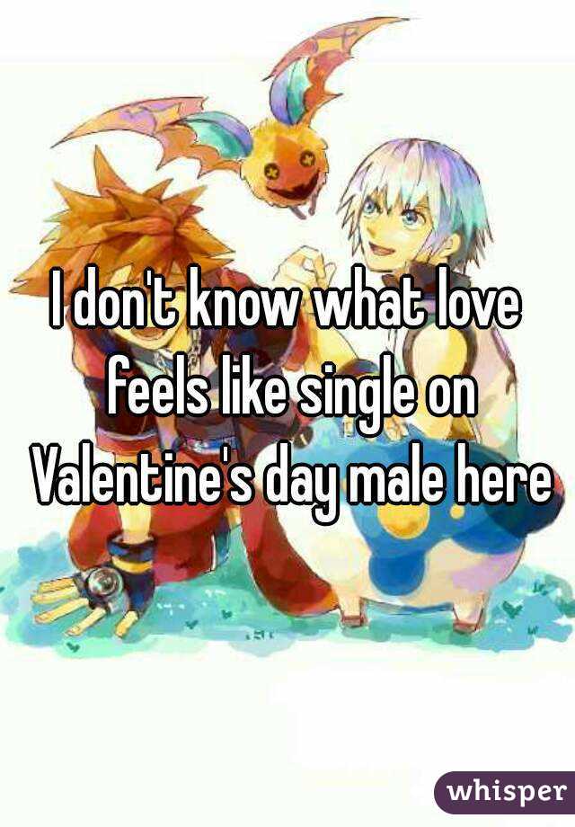 I don't know what love feels like single on Valentine's day male here