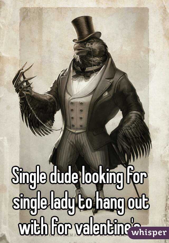 Single dude looking for single lady to hang out with for valentine's.