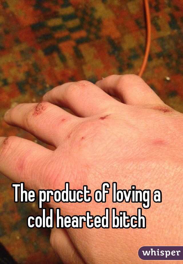 The product of loving a cold hearted bitch 