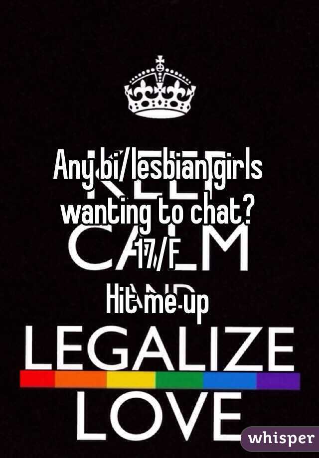 Any bi/lesbian girls wanting to chat?
17/F
Hit me up