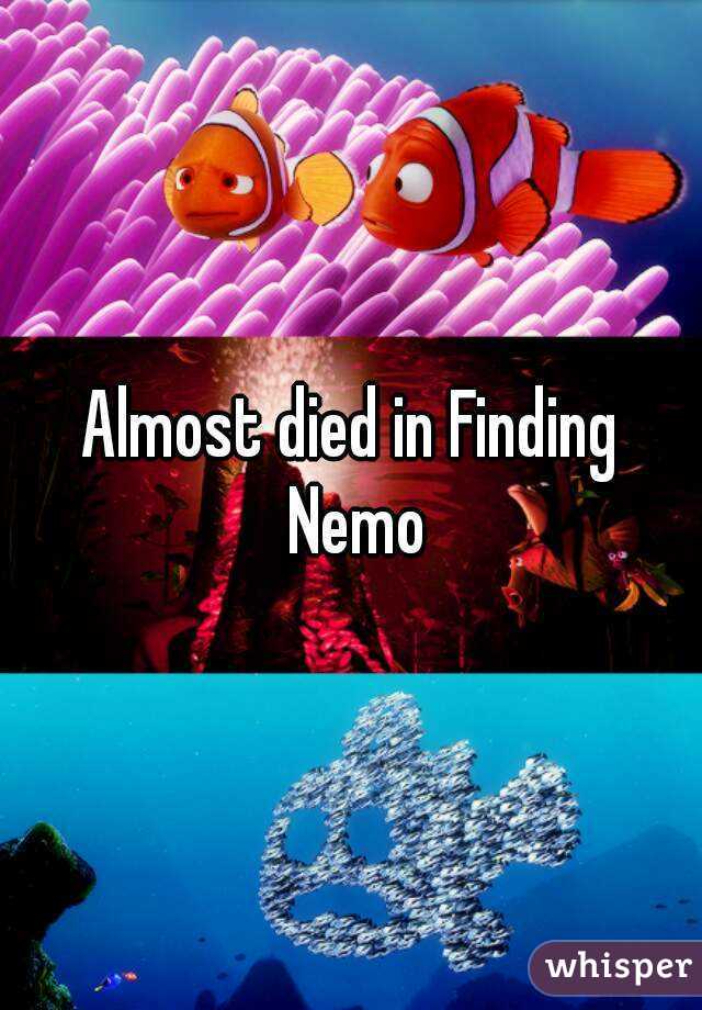 Almost died in Finding Nemo