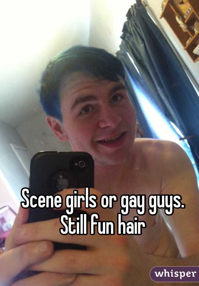 Scene girls or gay guys. Still fun hair