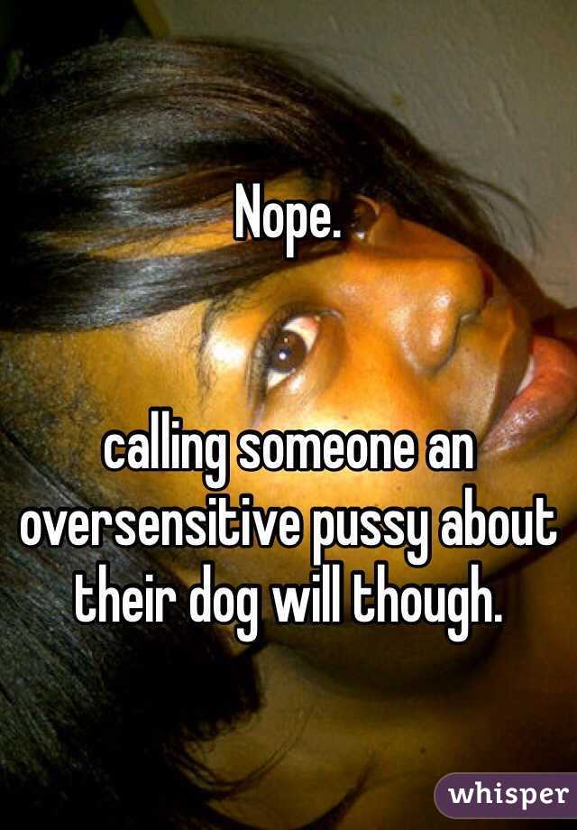 Nope.


calling someone an oversensitive pussy about their dog will though. 