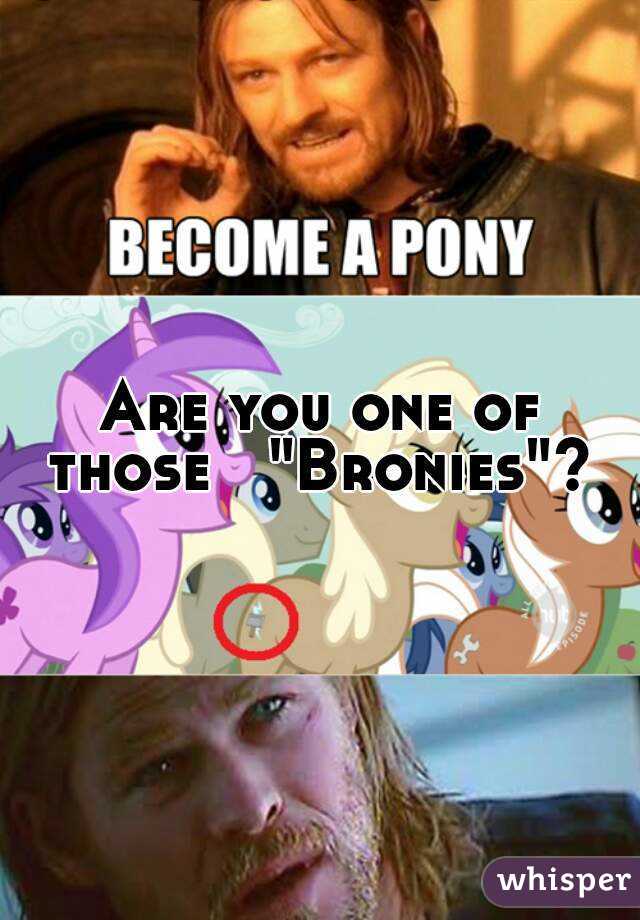 Are you one of those   "Bronies"? 