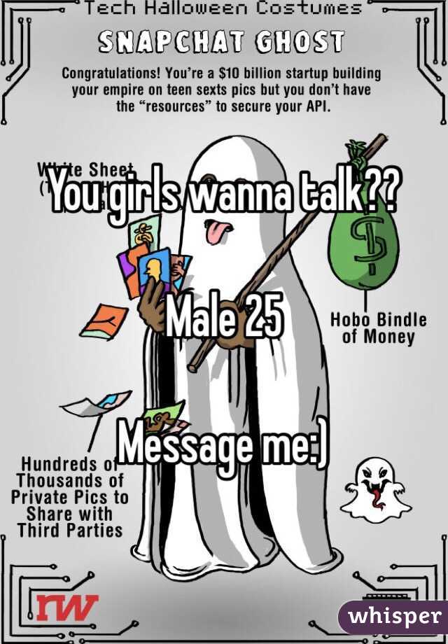 You girls wanna talk??

Male 25

Message me:)