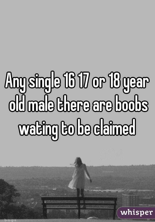 Any single 16 17 or 18 year old male there are boobs wating to be claimed 
