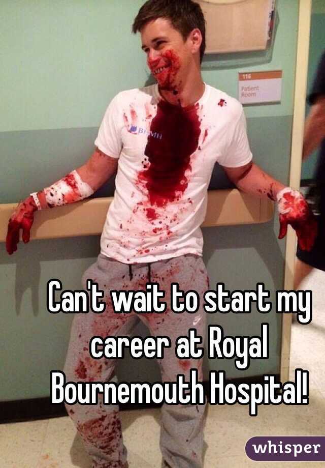 Can't wait to start my career at Royal Bournemouth Hospital!