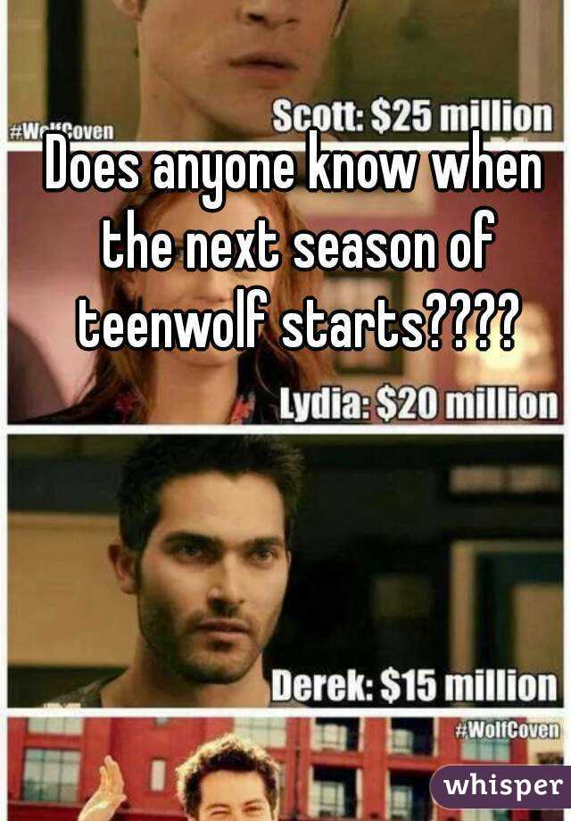 Does anyone know when the next season of teenwolf starts????
