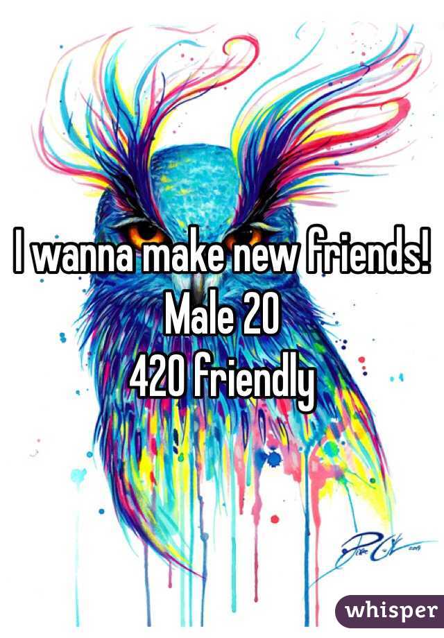 I wanna make new friends! 
Male 20
420 friendly 