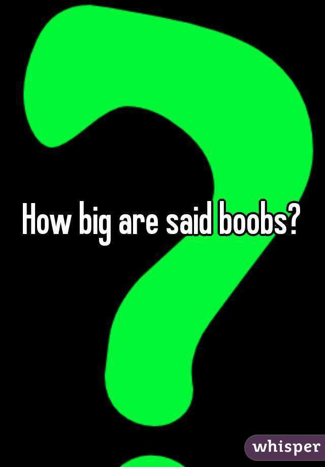 How big are said boobs?