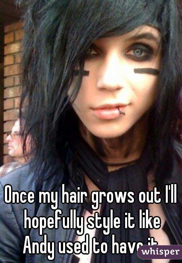 Once my hair grows out I'll hopefully style it like Andy used to have it 