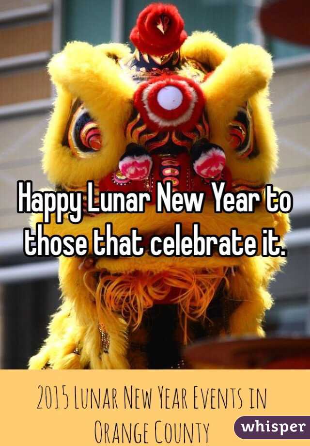 Happy Lunar New Year to those that celebrate it. 