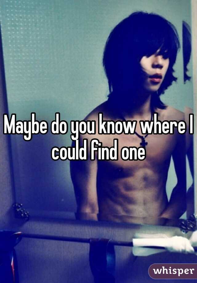 Maybe do you know where I could find one