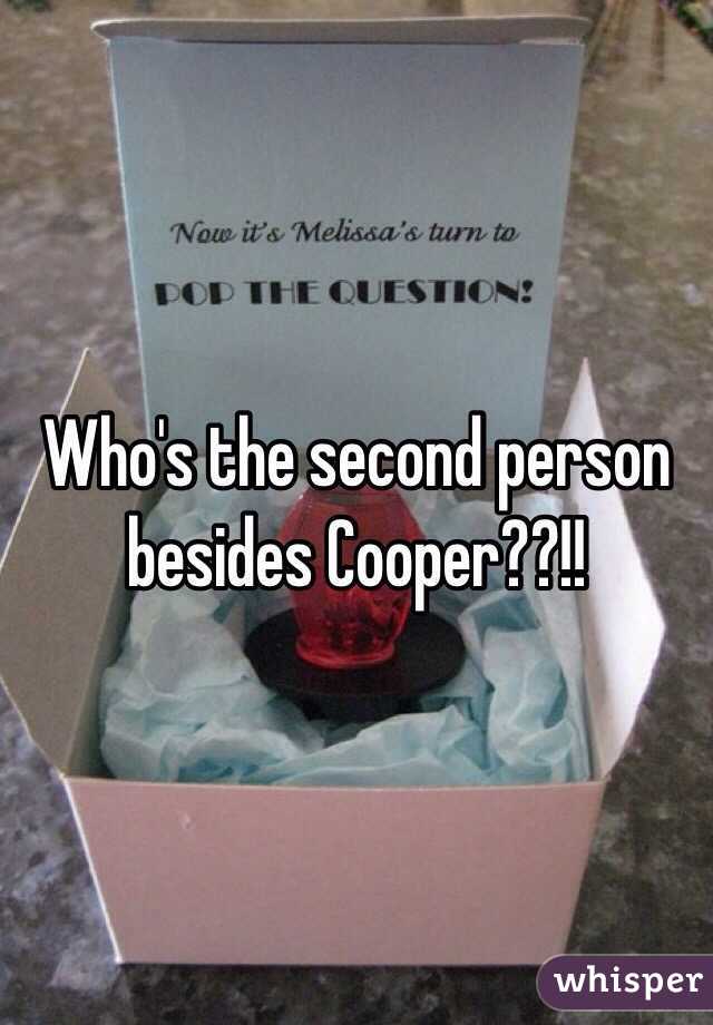 Who's the second person besides Cooper??!!