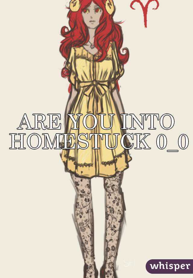ARE YOU INTO HOMESTUCK 0_0