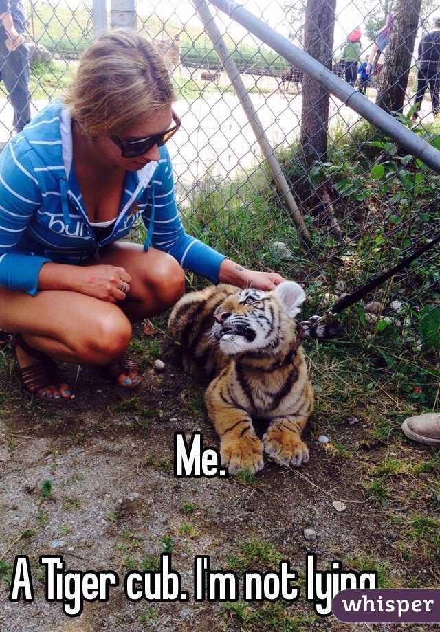 Me.

A Tiger cub. I'm not lying..