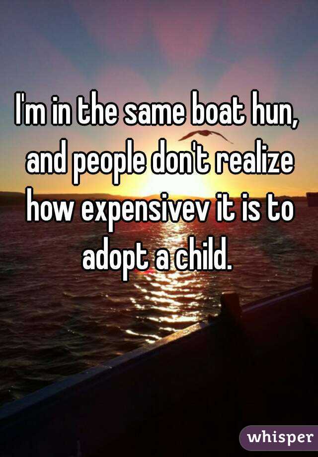 I'm in the same boat hun, and people don't realize how expensivev it is to adopt a child. 