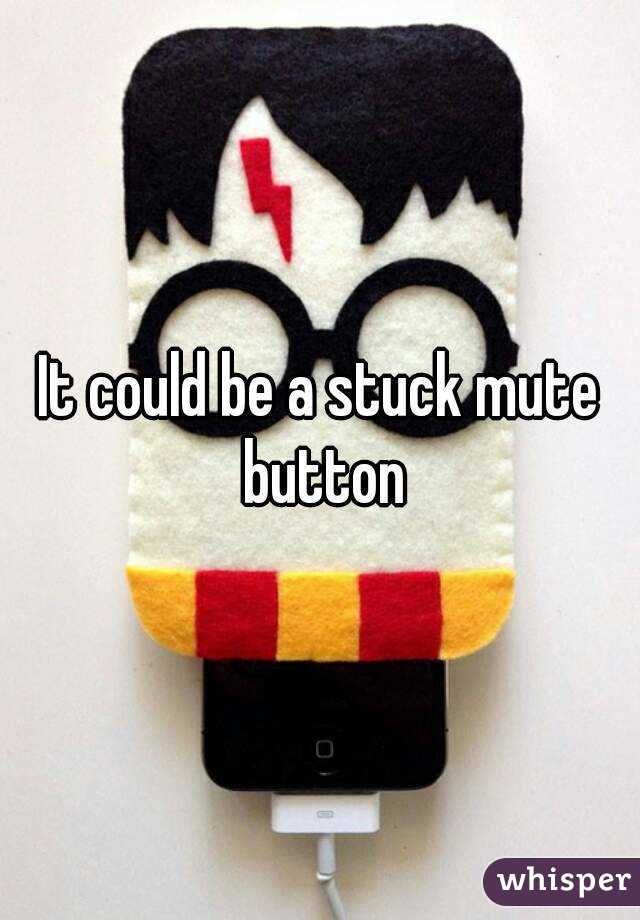 It could be a stuck mute button