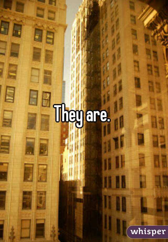 They are. 