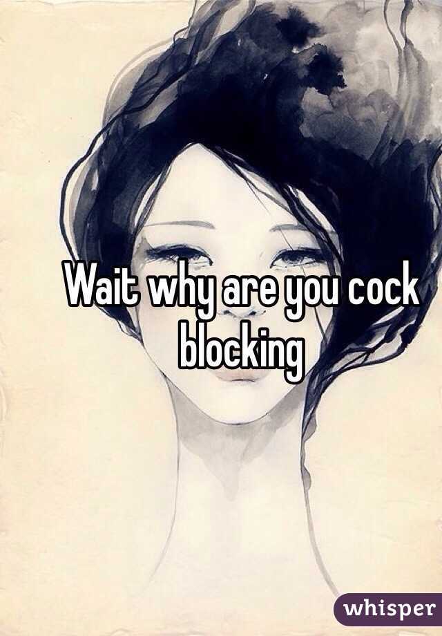 Wait why are you cock blocking