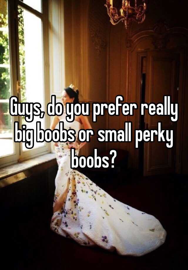 Guys Do You Prefer Really Big Boobs Or Small Perky Boobs 