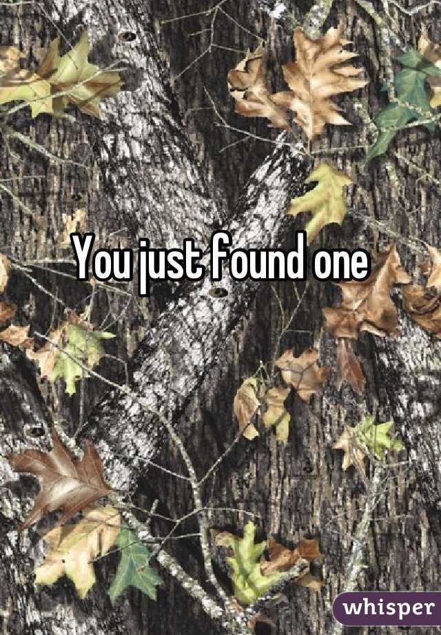 You just found one 