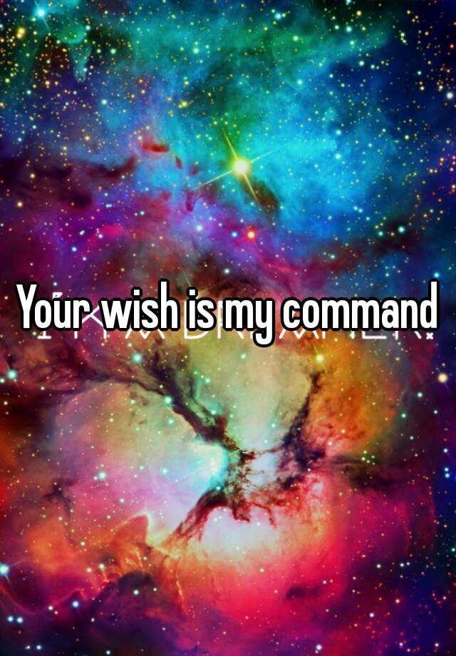 your-wish-is-my-command