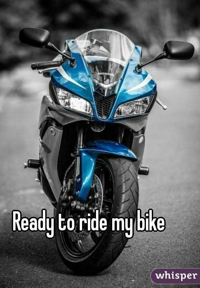 Ready to ride my bike
