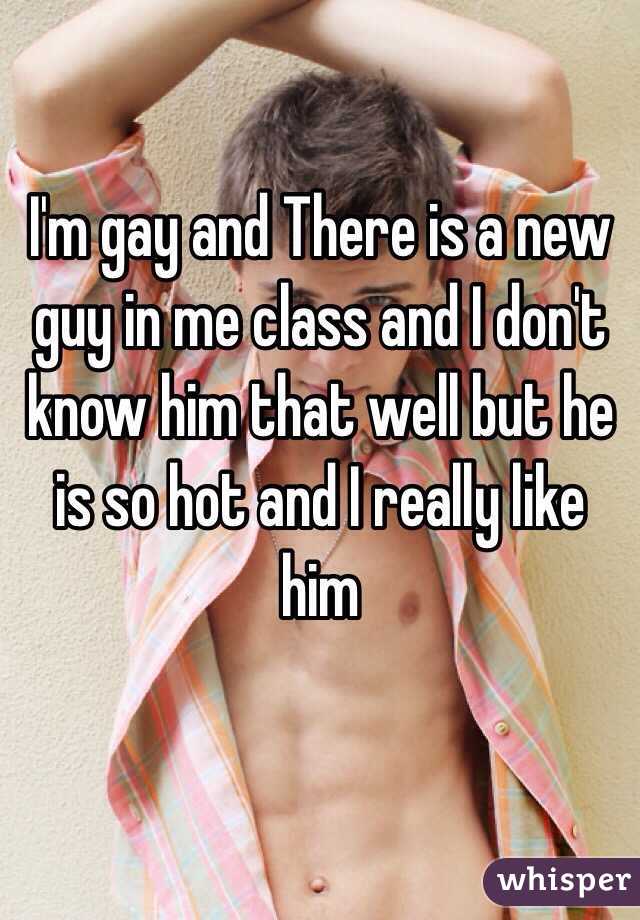 I'm gay and There is a new guy in me class and I don't know him that well but he is so hot and I really like him 

