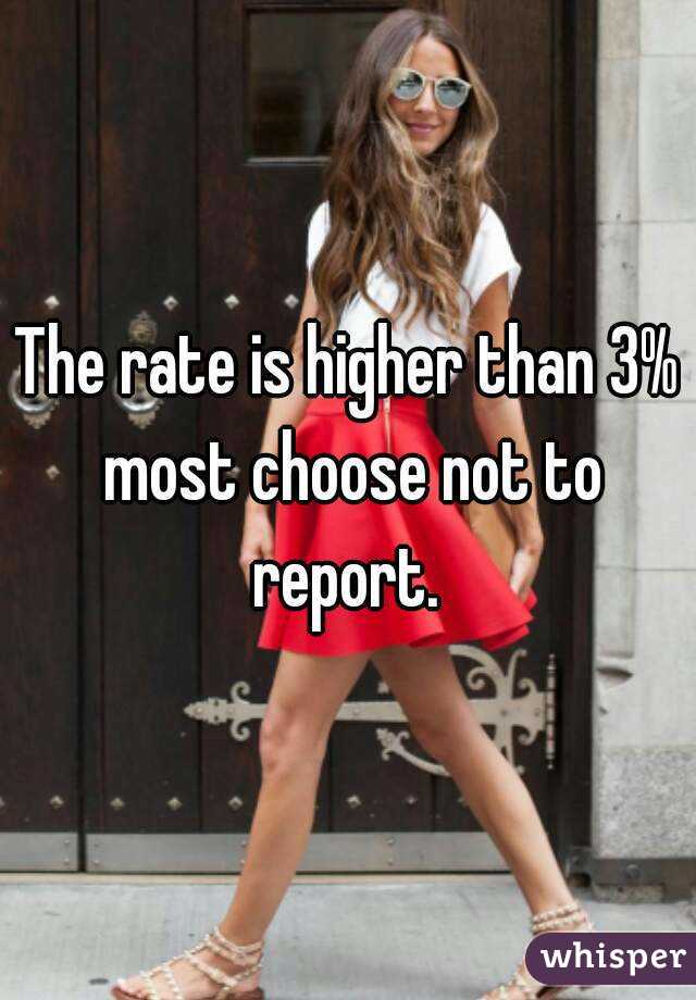 The rate is higher than 3% most choose not to report. 