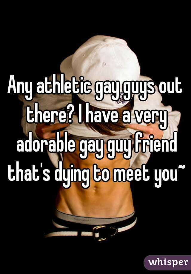 Any athletic gay guys out there? I have a very adorable gay guy friend that's dying to meet you~