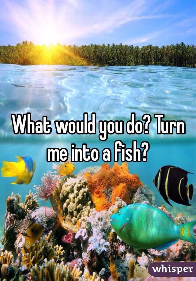 What would you do? Turn me into a fish?