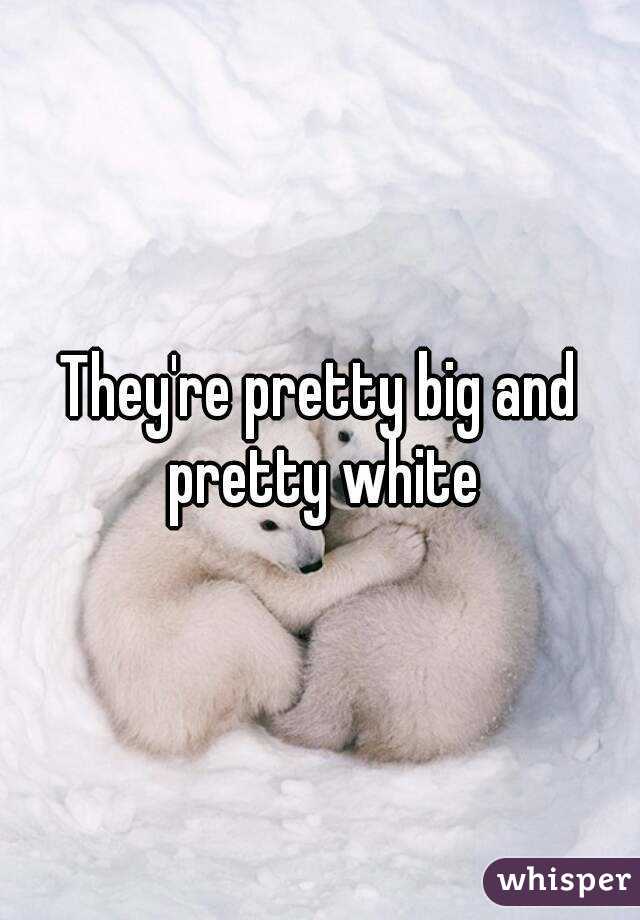 They're pretty big and pretty white